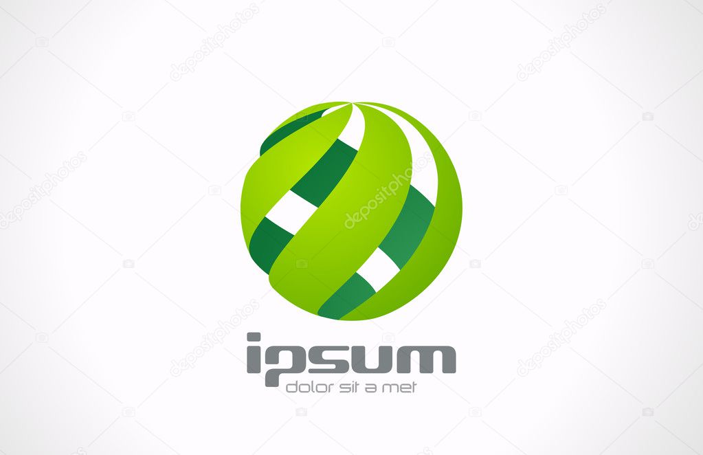 Logo sphere. Technology business abstract theme. Vector