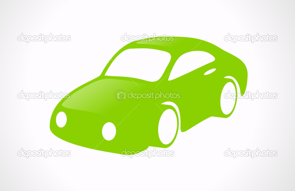 Green Toy Car logo template. Vector icon.