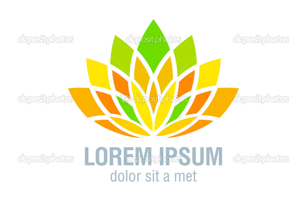 Flower abstract logo template. Health & SPA abstract icon. Vector.
