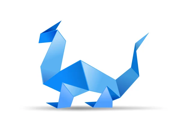 Origami Snake. Symbol för nyår 2013. Vektorikon. Redigerbar. — Stock vektor