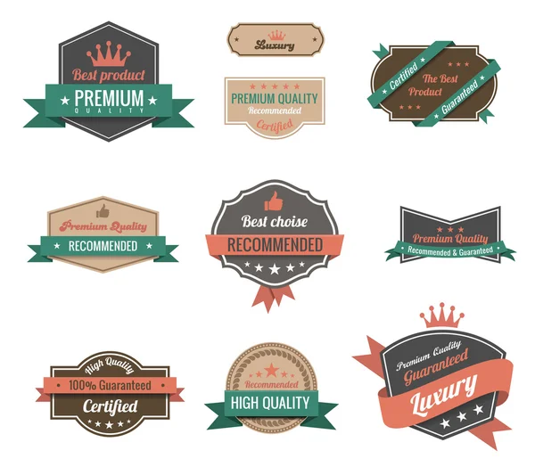 Vintage labels-collectie. Premiumkwaliteit. creatieve trendy ontwerp. Retro logo sjabloon hoog detail. Insignia vector. bewerkbare. — Stockvector