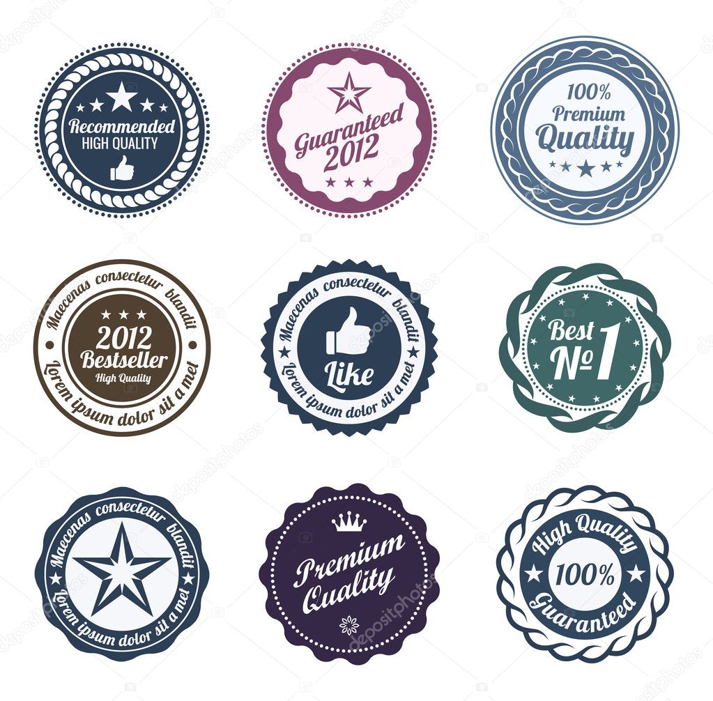 RETRO Design. Premium Vintage Labels. Trendy design