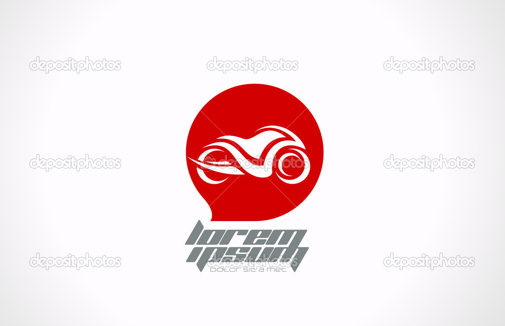 Logo motorcycle abstract. Motorbike vector design template.