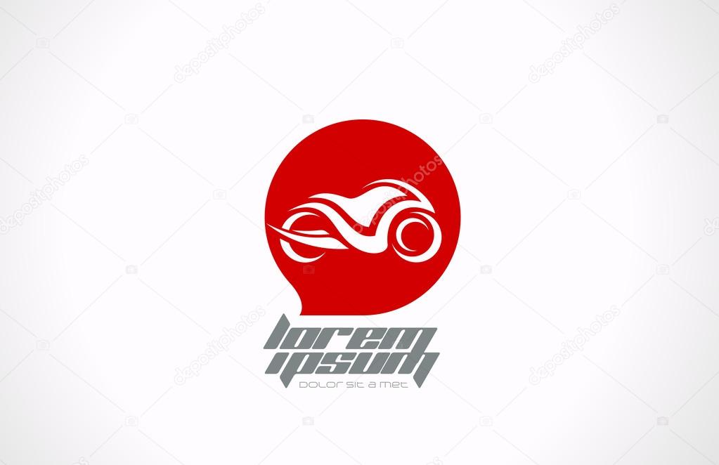 Motorbike motorcycle concept logo template. Moto emblem. Vector icon. Editable.