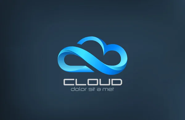 bulut bilgisayar simge vektör logo tasarım şablonu.