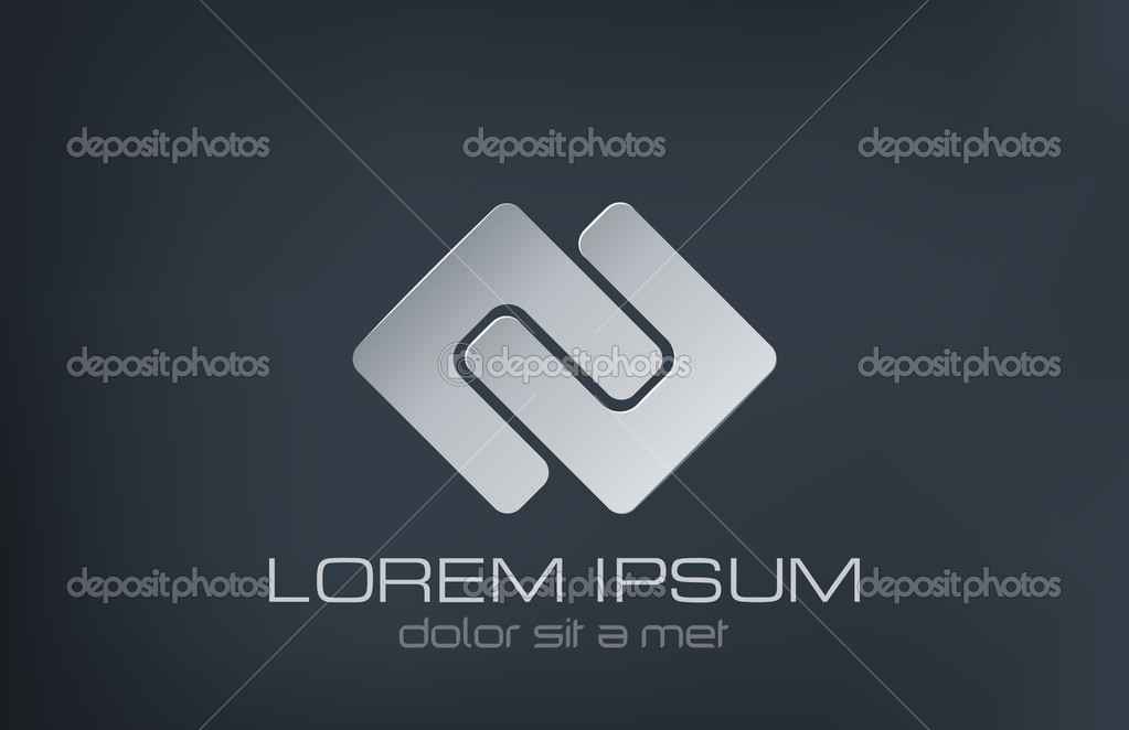 Abstract vector logo design template. Luxury sign. Fashion symbol. Jewelry concept. Creative icon.