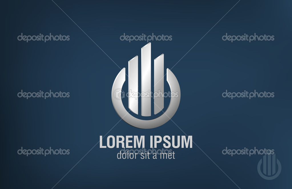Business technology abstract vector logo design template. Metal icon. Creative design.