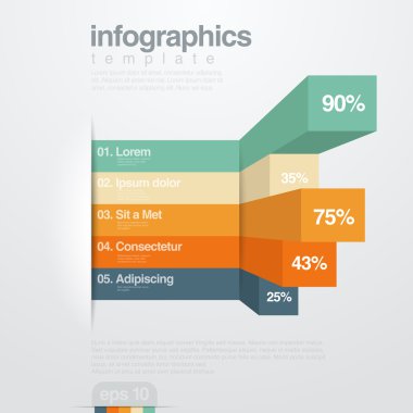 Infographics vector design template. Creative diagram. clipart