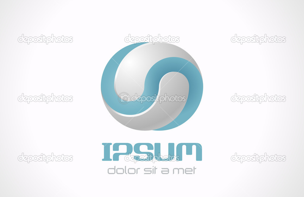 Infinite abstract vector logo for cosmetics, medicine, pharmacy.