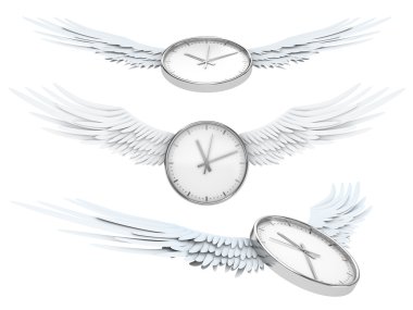 Pretty flying time clipart