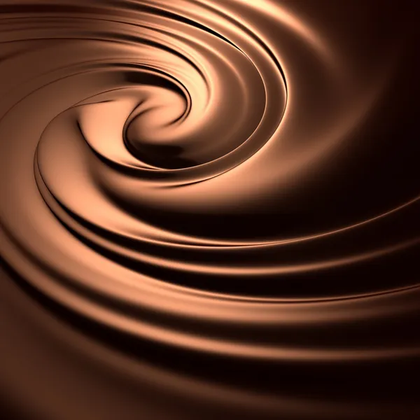 令人惊讶的巧克力旋流. — 图库照片