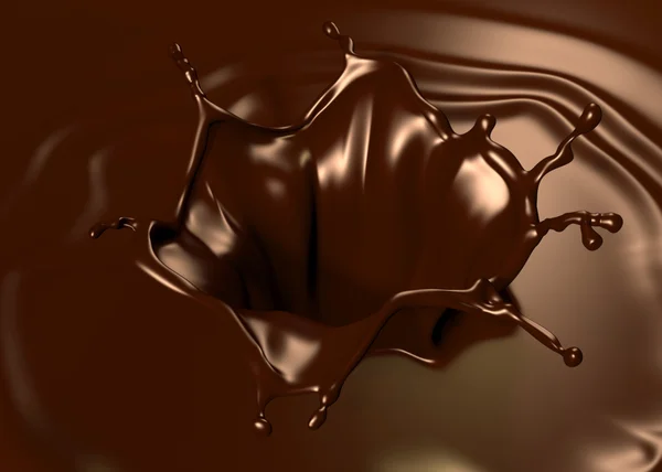 Sorprendente salpicadura de chocolate . — Foto de Stock