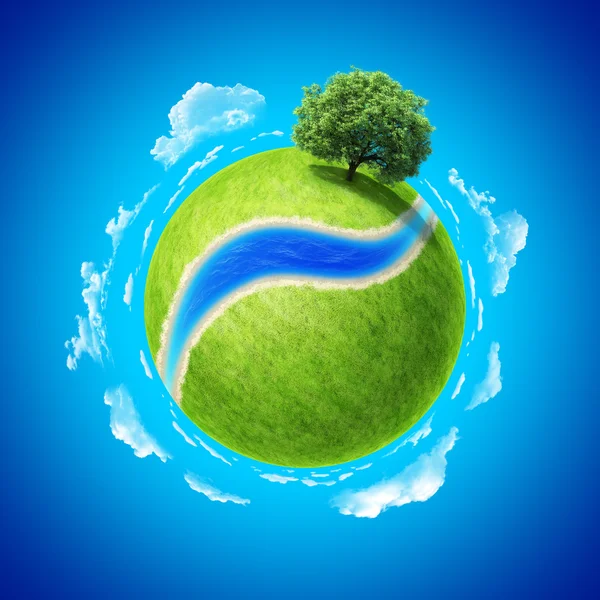 Mini planet koncept. — Stockfoto