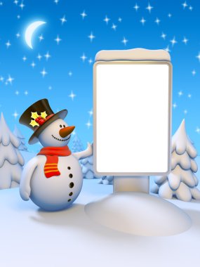 boş citylight beklemede Funny snowman.