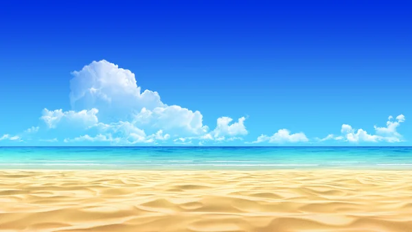 Modelo de praia de areia tropical vazio . — Fotografia de Stock