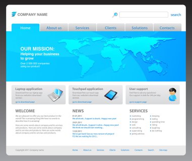 2011 modern web sitesi şablonu.