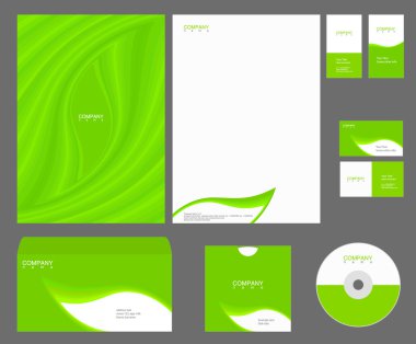 vektör yeşil kimlik.