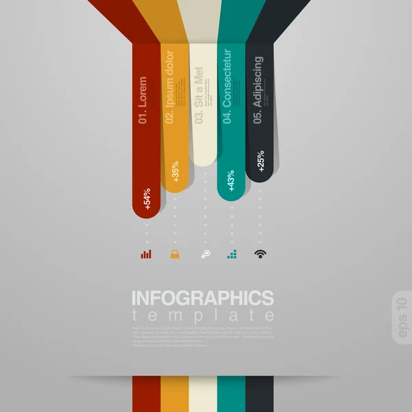 Infografías vector diseño plantilla . — Archivo Imágenes Vectoriales