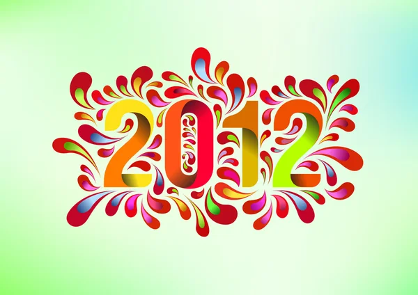 Cubierta del año 2012 — Vector de stock