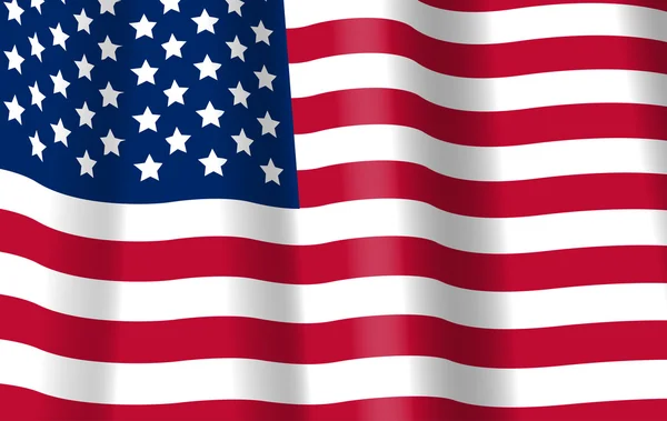 USA vlag vector 3d. — Stockvector