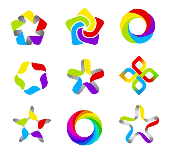 Zakelijke abstracte logo sjabloon set — Stockvector