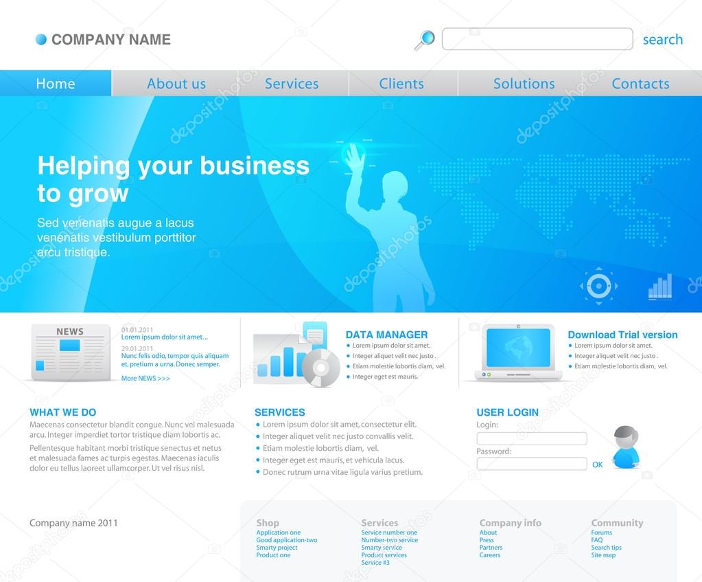 2011 modern website template.