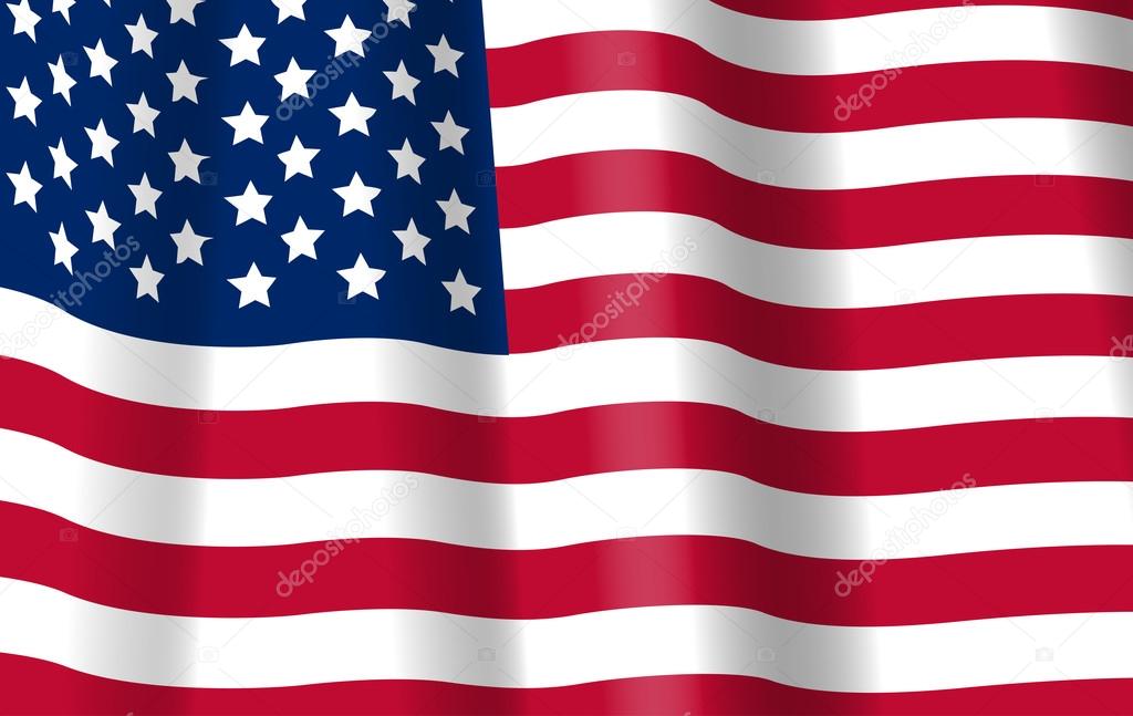 USA Flag vector 3d.