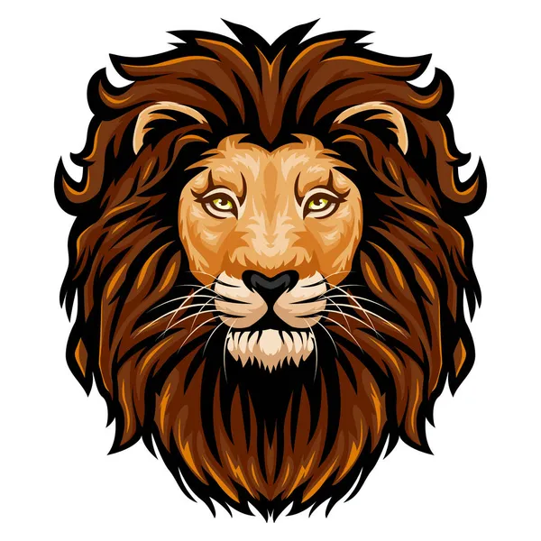 Illustration Vectorielle Mascotte Lion Colère Bande Dessinée — Image vectorielle