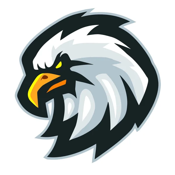 Vector Illustration Cartoon Eagle Head Mascot Design — Stock Vector