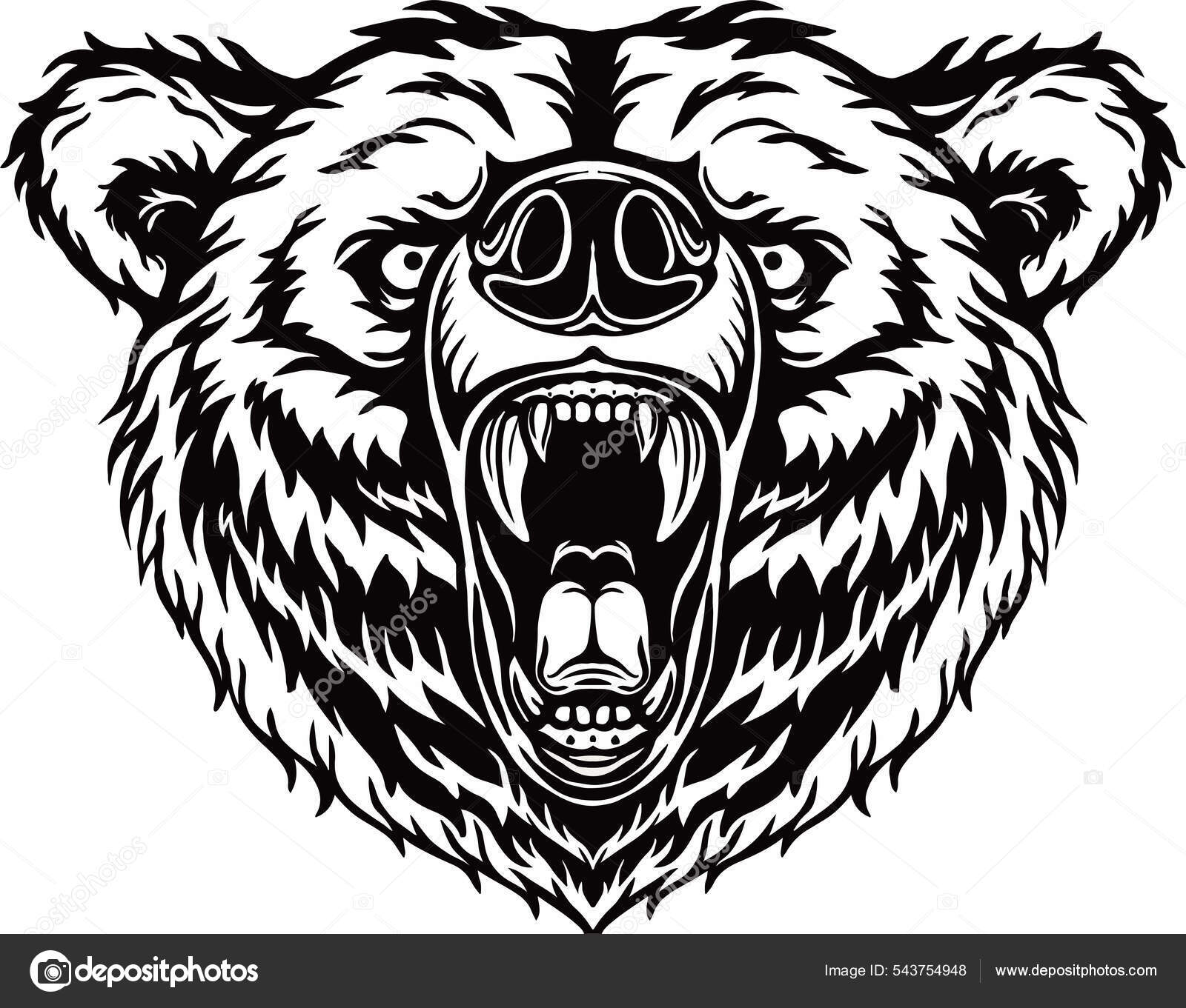 머리가 으르렁 거리는 스톡 벡터 - ©dagadu 543754948, image size:1600x1361