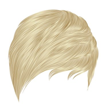 Modayı takip eden kısa saçlar sarı renkler. kenarlık .