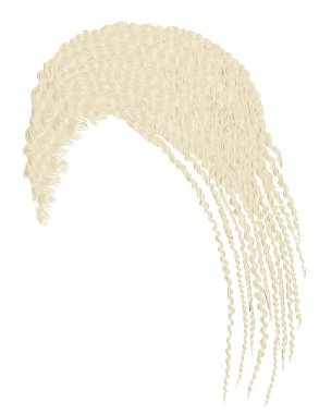 Son moda Afrikalı sarı saç örgüleri. gerçekçi 3d. moda güzellik stili.