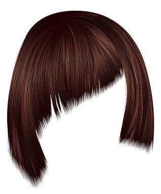 Moda saçlar esmer kahverengi, renkler. Asimetrik kafes ve eğik kaküller. güzellik modası