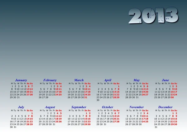 Kalender 2013 — Stockfoto