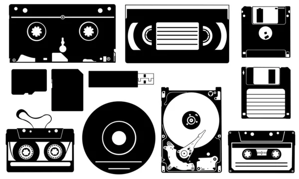 Dispositivos de almacenamiento — Archivo Imágenes Vectoriales