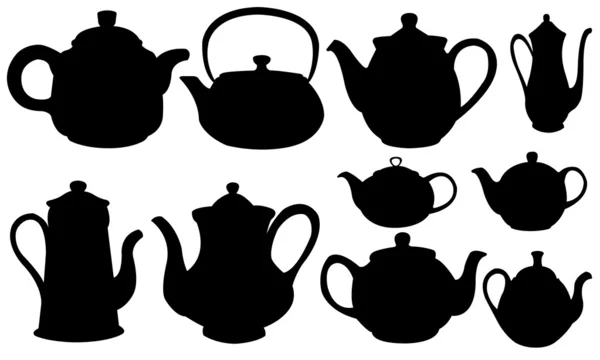 Tea pots — Stock Vector