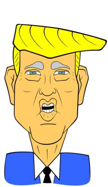 color Donald Trump caricature