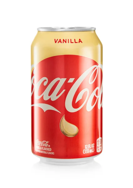 October 2021 Aluminium Can Coca Cola Vanilla Flavour Soda Drink — 스톡 사진
