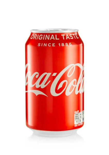 2021 Aluminium Can Coca Cola Original Taste Soda Drink White — 스톡 사진