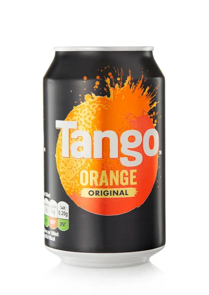 London Ιανουαριου 2022 Αυθεντικό Αναψυκτικό Tango Orange Λευκό — Φωτογραφία Αρχείου