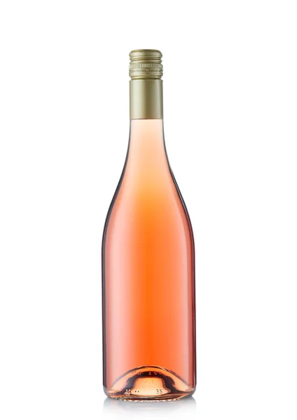 Roséwein Mit Goldenem Deckel Auf Weißem — Stockfoto