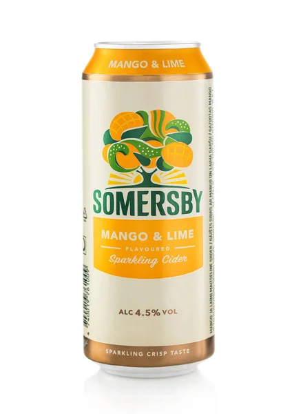 2022 Mango Lime Sparkling Cider Somersby White — 스톡 사진