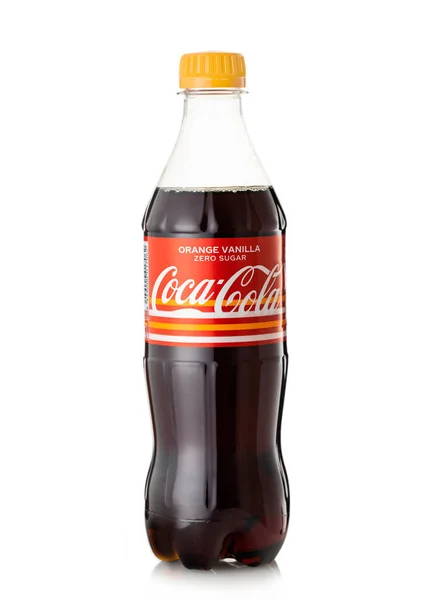 Londen Mei 2022 Vanille Oranje Coca Cola Fles Wit — Stockfoto