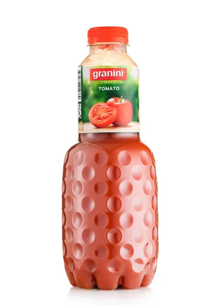 London May 2022 Raw Fresh Tomato Juice Granini White — Stock Photo, Image