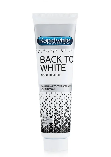 London May 2022 Black White Toothpaste Charcoal White Product Rapid — Stock Photo, Image