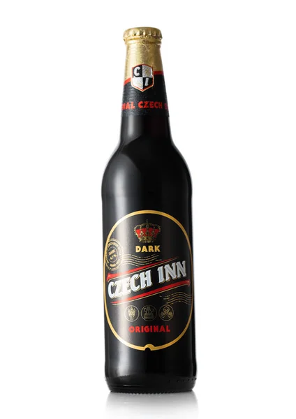 Londen Mei 2022 Fles Van Czech Inn Donker Origineel Bier — Stockfoto