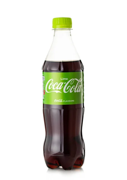 London May 2022 Bottle Coca Cola Lime White Green Лейбл — стокове фото