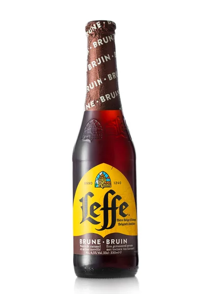 London July 2022 Leffe Brown Brune Bruin Dark Beer White — 스톡 사진