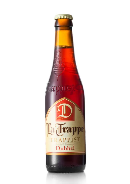 London June 2022 Trappe Trappist Dubbel Beel Скляній Пляшці Білій — стокове фото