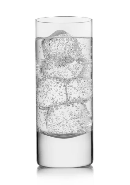 Highball Glass Sparkling Water Lemonade Drink White — Photo